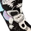 Crazy Dog T-Shirts Give Me Some Space Sock Funny Astronaut Footwear (Black) – Mens (7-12)