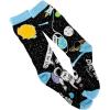 Crazy Dog T-Shirts Give Me Some Space Sock Funny Astronaut Footwear (Black) – Mens (7-12)