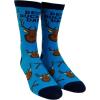 Crazy Dog T-Shirts Men’s Dad Socks Funny Fathers Day Graphic Novelty Footwear(Buckin Dad – Blue)