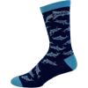 Crazy Dog T-Shirts Men’s Dad Socks Funny Fathers Day Graphic Novelty Footwear(Daddy Shark Blue Ver)