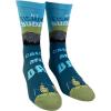 Crazy Dog T-Shirts Men’s Dad Socks Funny Fathers Day Graphic Novelty Footwear(Fishing Buddy Dad)