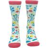 Crazy Dog T-Shirts Women’s I Don’t Care Socks Funny Sarcastic Floral Novelty Graphic Footwear