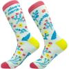 Crazy Dog T-Shirts Women’s I Don’t Care Socks Funny Sarcastic Floral Novelty Graphic Footwear