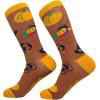 Crazy Dog T-Shirts Womens Thanksgiving Socks Funny Turkey Day Graphic Pilgrim Pumpkin Holdiay Graphic Novelty Footwear
