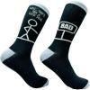 Crazy Dog T-Shirts Funny Socks for Men with Hilarious Puns – Footware for Guys with Sarcastic Dad Jokes(Bad Sign)