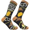 Crazy Dog T-Shirts Funny Socks for Men with Hilarious Puns – Footware for Guys with Sarcastic Dad Jokes(First Rodeo)