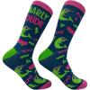 Crazy Dog T-Shirts Funny Socks for Men with Hilarious Puns – Footware for Guys with Sarcastic Dad Jokes(Narly Dude)