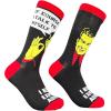 Crazy Dog T-Shirts Funny Socks for Men with Hilarious Puns – Footware for Guys with Sarcastic Dad Jokes(Talk to Myself)