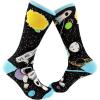 Crazy Dog T-Shirts Give Me Some Space Sock Funny Astronaut Footwear (Black) – Mens (7-12)