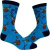 Crazy Dog T-Shirts Men’s Dad Socks Funny Fathers Day Graphic Novelty Footwear(Buckin Dad – Blue)