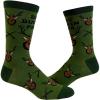 Crazy Dog T-Shirts Men’s Dad Socks Funny Fathers Day Graphic Novelty Footwear(Bucking Papa – Green)