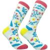 Crazy Dog T-Shirts Women’s I Don’t Care Socks Funny Sarcastic Floral Novelty Graphic Footwear