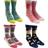Youth Cat and Dog Socks Funny Cute Pet Animal Graphic Novelty Footwear For Kids(Bundle 4-pack)