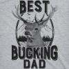 Mens Best Bucking Dad Funny Fathers Day Hunting Deer Buck T Shirt Graphic Tee(Light Heather Grey)