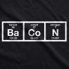 Mens The Chemistry of Bacon T Shirt Funny Nerdy Graphic Periodic Table Science(Black)