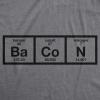 Mens The Chemistry of Bacon T Shirt Funny Nerdy Graphic Periodic Table Science(Dark Heather Grey)