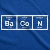 Mens The Chemistry of Bacon T Shirt Funny Nerdy Graphic Periodic Table Science(Heather Royal)