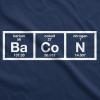 Mens The Chemistry of Bacon T Shirt Funny Nerdy Graphic Periodic Table Science(Navy)