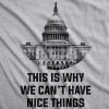 This is Why We Can’t Have Nice Things T Shirt Funny Anti Capitol Political Tee(Light Heather Grey)