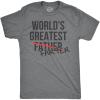 Mens Worlds Greatest Father Farter T Shirt Funny Gift for Dad Sarcastic Humor(Dark Heather Grey)