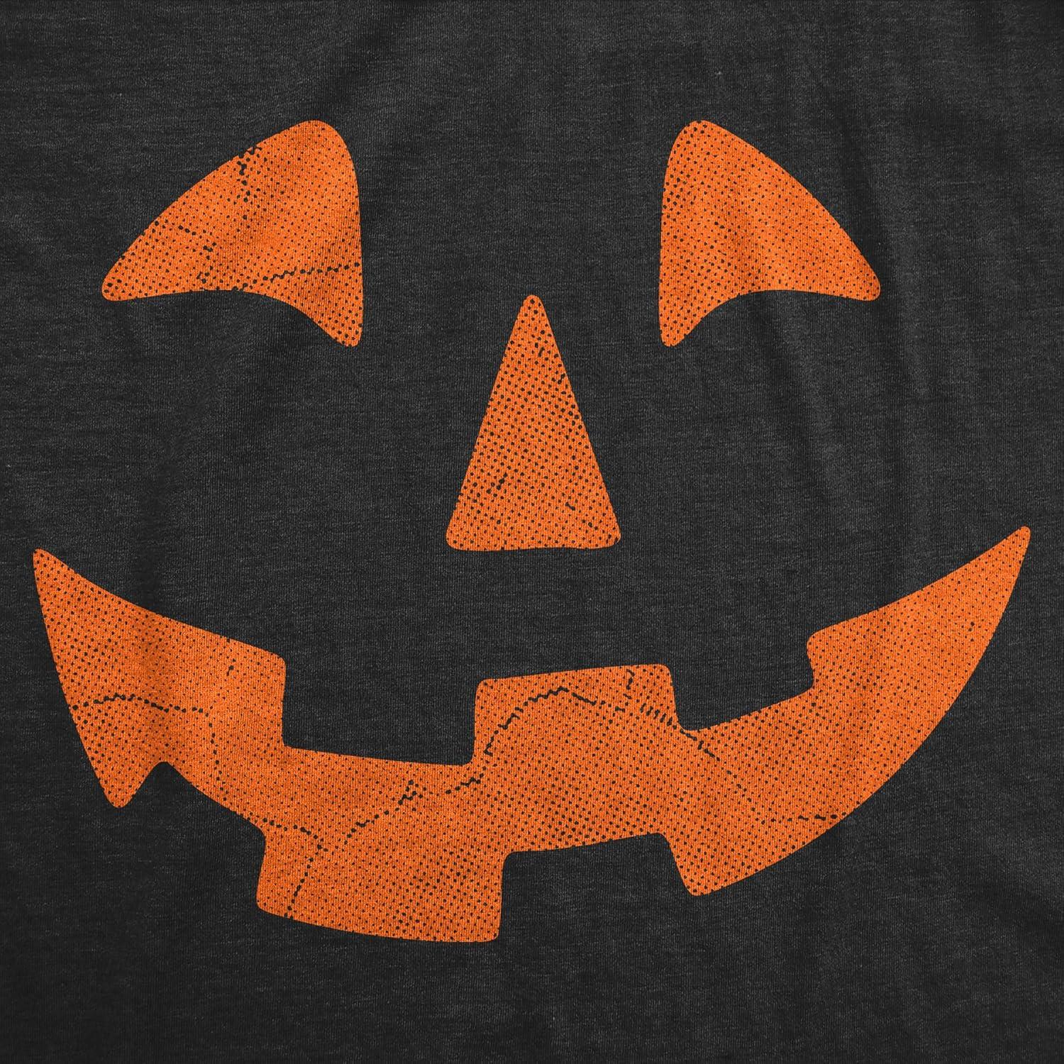 imageMens Funny T Shirts Giant Jack O Lantern Face Sarcastic Halloween Graphic Novelty Tee for MenHeather Black Giant Jack O Lantern