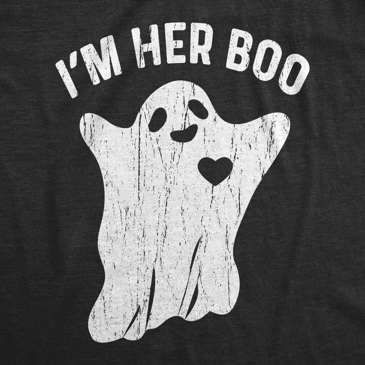 imageMens Im Her Boo T Shirt Funny Halloween Ghost Dating Relationship TeeHeather Black