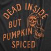 Mens Dead Inside But Pumpkin Spiced T Shirt Funny Fall Autumn Coffee Flavor Lovers Tee for Guys(Heather Black – Spiced)