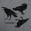 Mens Funny T Shirts Murder Crows Sarcastic Halloween Raven Graphic Tee for Men