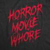 Mens Horror Movie Whore T Shirt Funny Sarcastic Scary Movie Graphic Halloween Top(Heather Black)