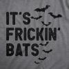 Mens Its Frickin Bats T Shirt Funny Halloween Spooky Season Bat Lovers Tee for Guys(Dark Heather Grey – Bats)