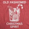 Mens Old Fashioned Christmas Spirit Tee Funny Xmas Mixed Drink Lovers Tee for Guys(Heather Red – Spirit)