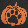 Mens Pumpkin Paw T Shirt Funny Halloween Jack-O-Lantern Pet Puppy Animal Lover Novelty Tee(Heather Black)