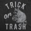 Mens Trick Or Trash T Shirt Funny Raccoon Trick Or Treat Halloween Novelty Tee(Heather Black)