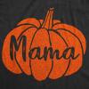 Womens Mama Pumpkin T Shirt Funny Family Halloween Tee(Heather Black)