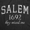 Womens Salem Mass 1692 T Shirt Funny Halloween Witch Broom Joke Tee for Ladies(Heather Black – Salem)