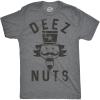 Crazy Dog Mens Deez Nuts Funny Christmas T Shirt Nutcracker Humor Christmas Pun Shirt(Dark Heather Grey)