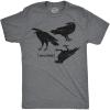 Mens Funny T Shirts Murder Crows Sarcastic Halloween Raven Graphic Tee for Men