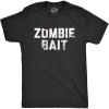 Mens Zombie Bait T Shirt Funny Undead Gas Mask Apocalypse Graphic Novelty Tee(Heather Black)