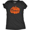 Womens Mama Pumpkin T Shirt Funny Family Halloween Tee(Heather Black)