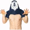 Ask Me About My Polar Bear T Shirt Funny Zoo Animal Flip Up Tee(Heather Navy)