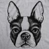 Mens Ask Me About My Boston Terrier T Shirt Funny Dog Owner Flip Up Tee(Light Heather Grey)