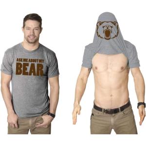 Ask Me About My Angry Bear T Shirt Funny Bear Flip Shirt Bears Flipover Tee