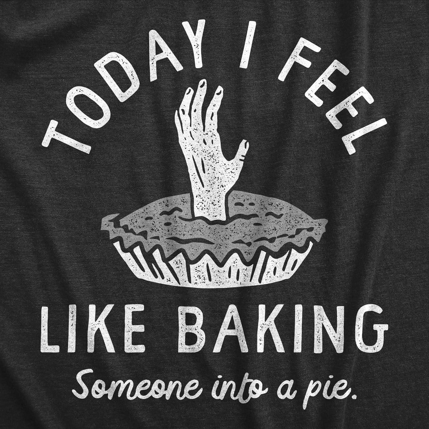 imageFunny Badass Womens T Shirts Cool Sarcastic Graphic Tees for Ladies with SassHeather Black Baking Pie
