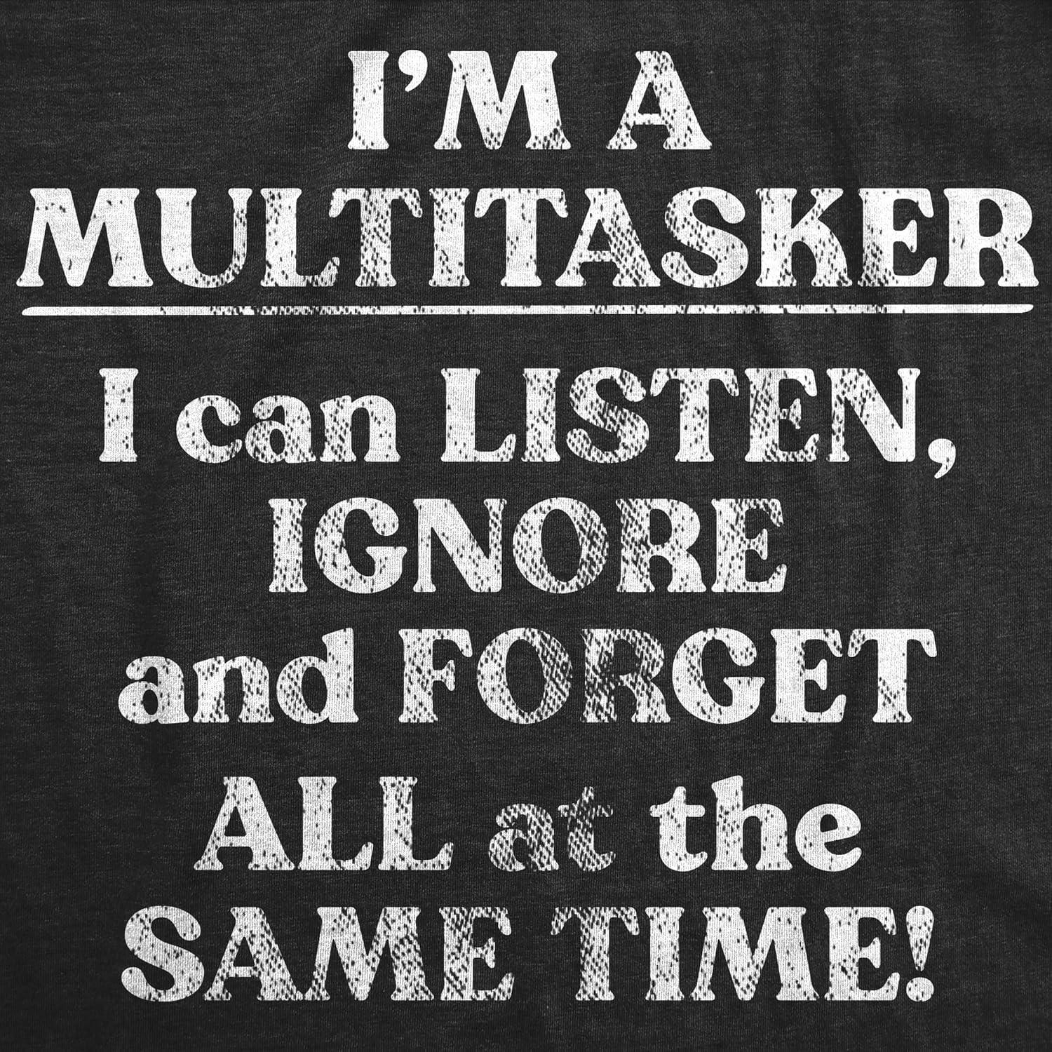 imageFunny Badass Womens T Shirts Cool Sarcastic Graphic Tees for Ladies with SassHeather Black Im a Multitasker