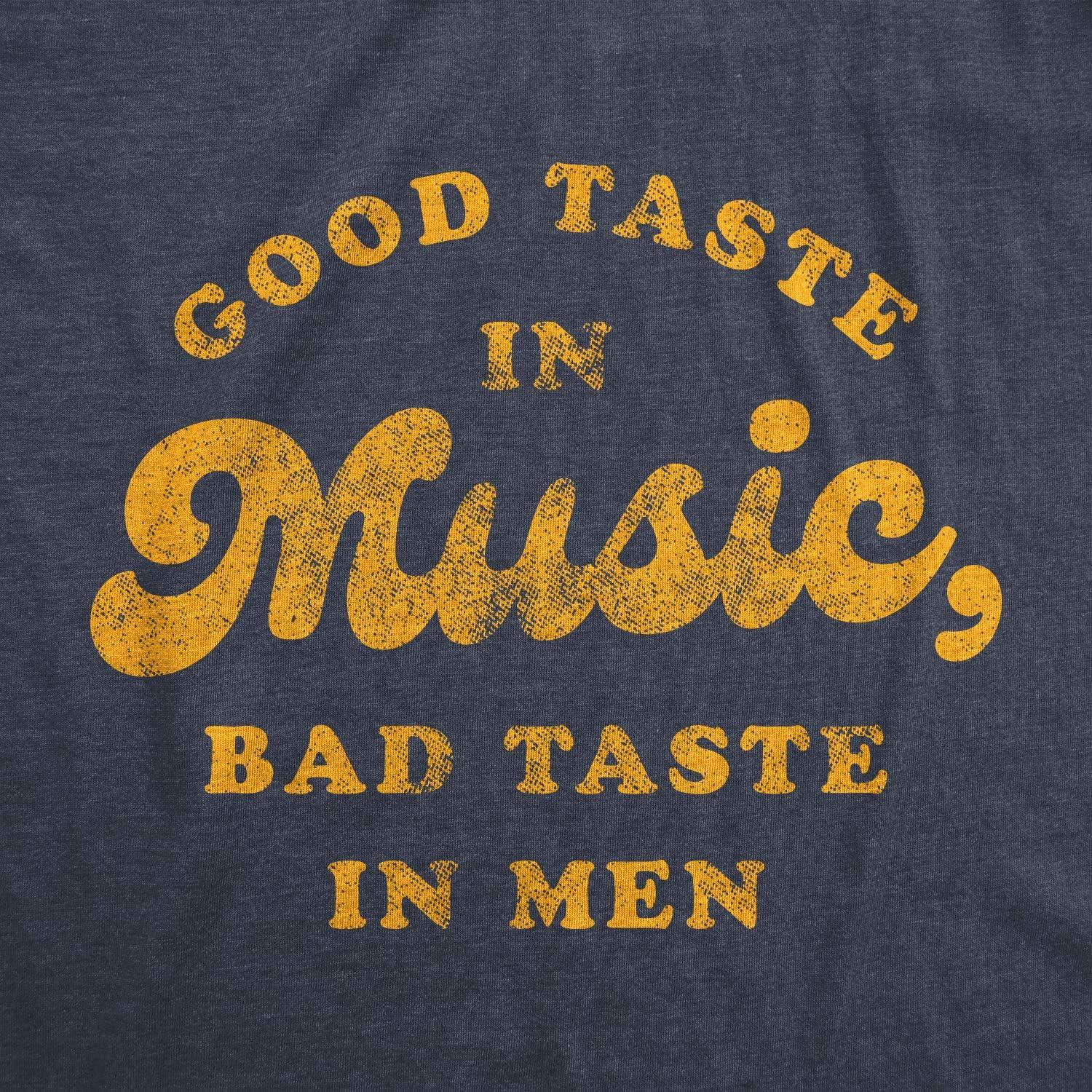 imageFunny Badass Womens T Shirts Cool Sarcastic Graphic Tees for Ladies with SassHeather Navy Good Music Bad Men