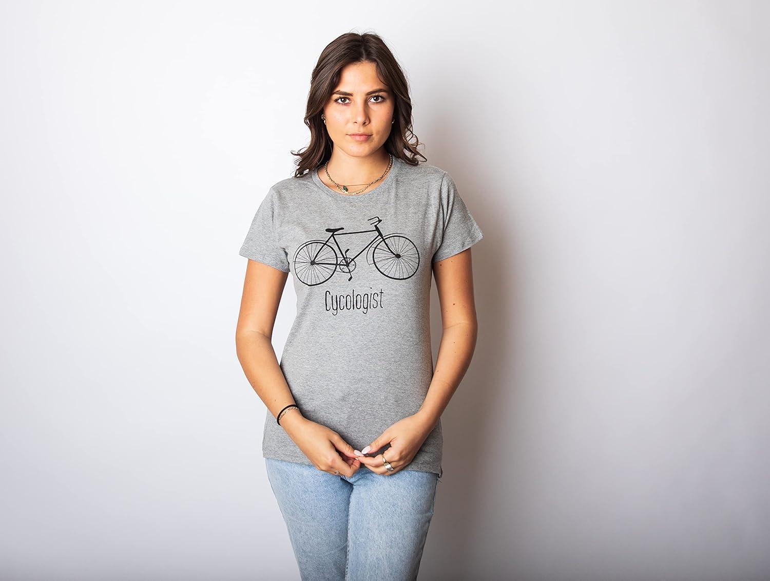 imageWomens Cycologist Funny Psychology Biking Cyclist Gift for Biker Graphic SarcasmDark Heather Grey