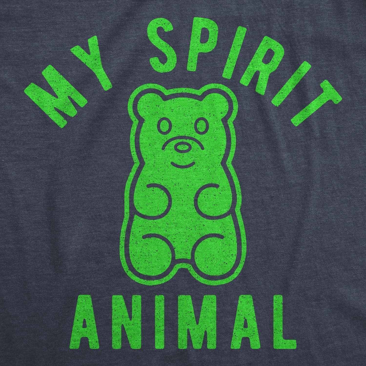 imageWomens Gummy Bear My Spirit Animal T Shirt Funny Candy Lover Graphic Novelty TeeHeather Navy