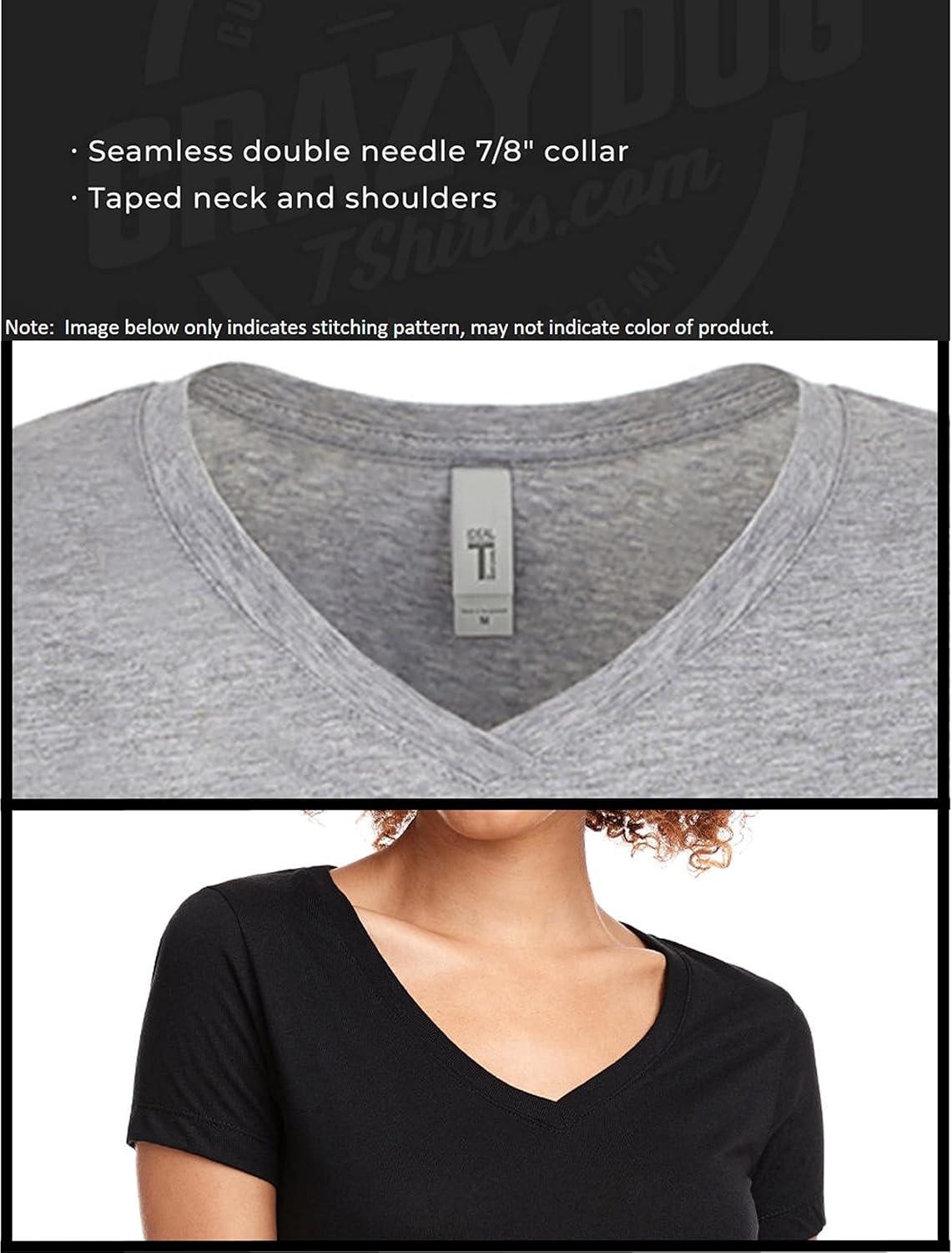 imageWomens My Two Moods VNeck Funny Sarcastic Text Shirt for LadiesLight Heather Grey