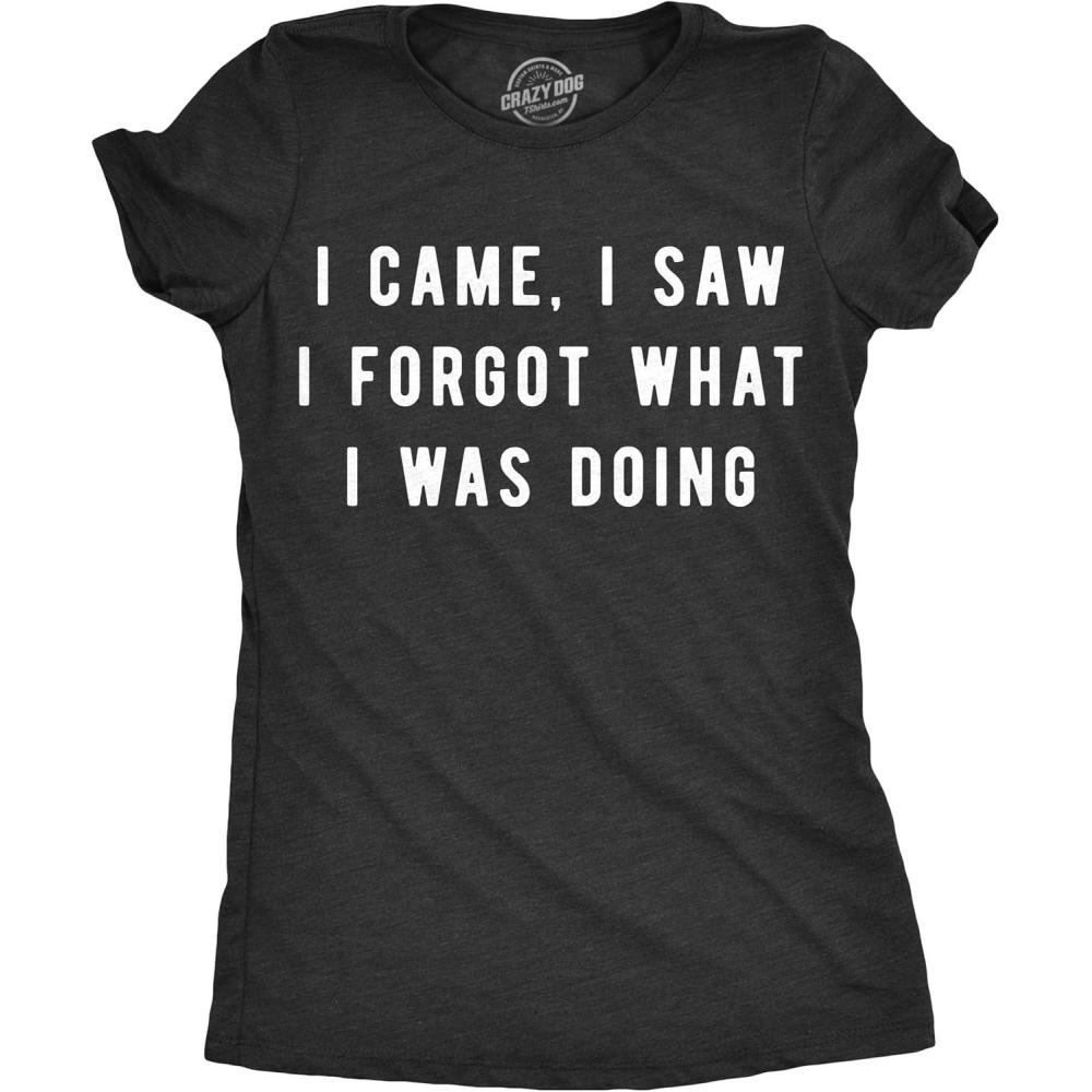 imageFunny Badass Womens T Shirts Cool Sarcastic Graphic Tees for Ladies with SassHeather Black I Came