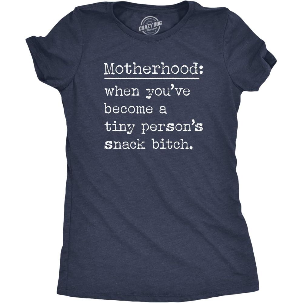imageFunny Mom Shirts for Women with Cute Food Coffee and Drinking Jokes Funny tees for Mothers DayHeather Navy Motherhood